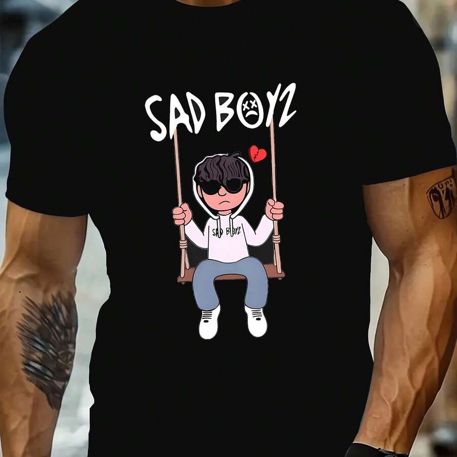 Camiseta para Mujer con Estampado de Diente y Pasta Dental, Manga Corta - Negro - Ver 1
