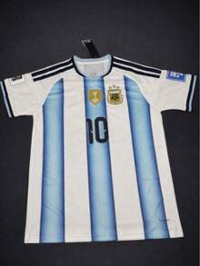 2026 Argentina Home 10-Number Jersey Short-Sleeved Football Jersey - 淺藍色 - 查看 2