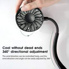 Neck Fan Upgraded Version, 1200mAh Battery Capacity, Long Battery Life, Suitable For Students, Office And Outdoor Travel, Essential Holiday Gift - 彩色 - 查看 4