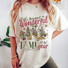 Vintage It'S The Most Wonderful Time Of The Year Swea,  And  Cistmas Tree ,  's Very Merry Cistmas - Blanco - Ver 1