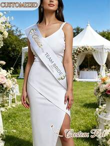 Custom Party Strap With Text, Custom Sash Personalized Sash With Logo Text, Bride To Be Sash, Bachelorette Sash, Custom Sashes For Pageants Birthday, - Multicolor - View 2