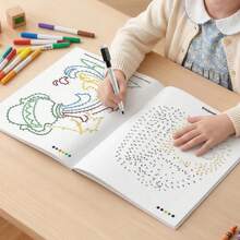 48-Themes Dot To Dot Activity Book For Kids, 2-In-1 Connecting & Coloring With Encyclopedia Knowledge, Great For Improving Concentration And Fine Motor Skills, Interactive Learning & Number Tracing, Birthday Party Favor Supplies - Multicolor - View 9