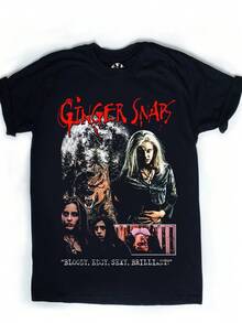 Camiseta de Metal Black Metal Courtney Love (Unisex) - Vera's Eyecandy, una camiseta de manga corta adecuada para el hogar, uso diario, fiestas y viajes-perfecta como regalo para amigos o familiares. - Negro - Ver 1