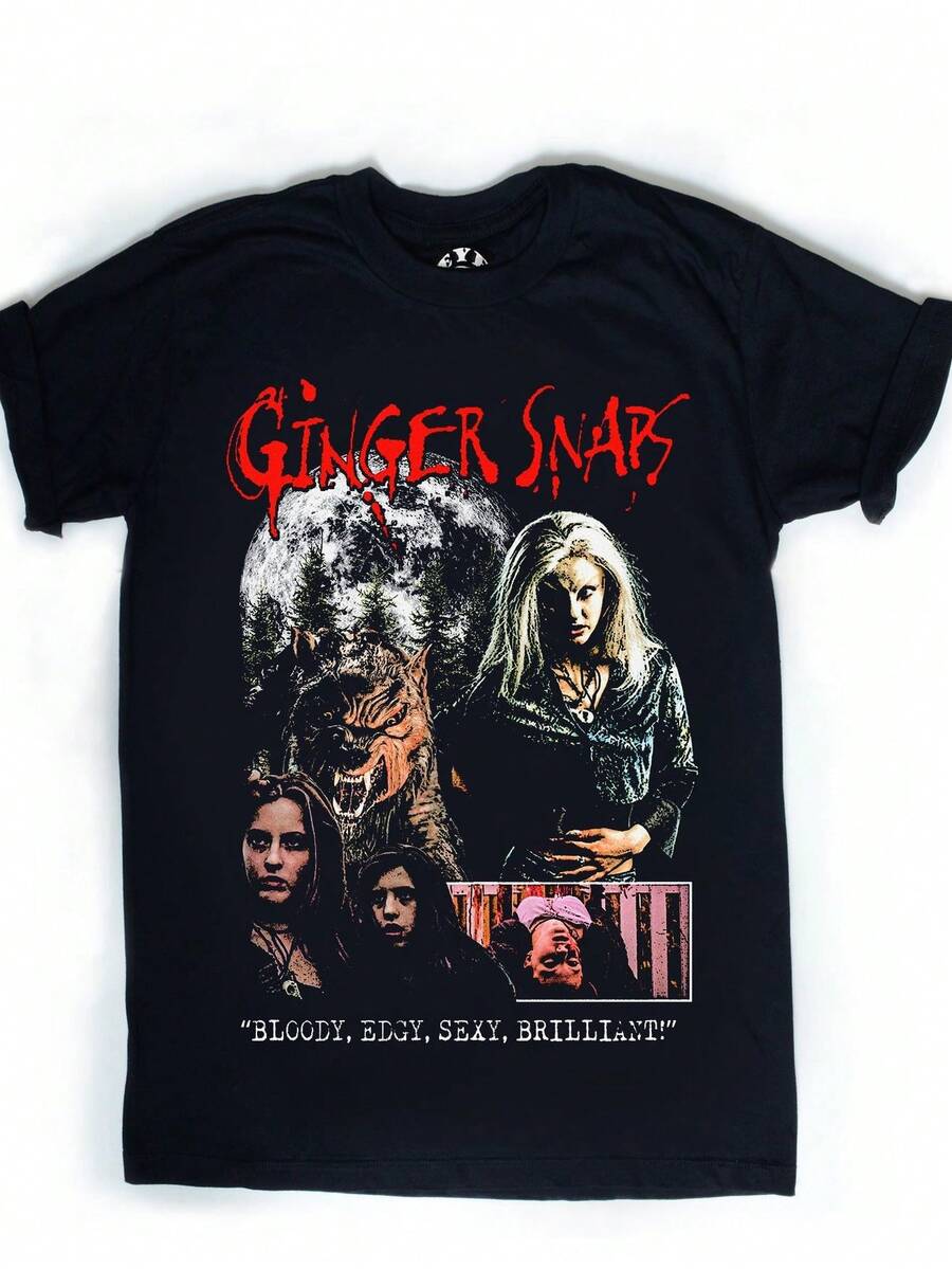 Camiseta de Metal Black Metal Courtney Love (Unisex) - Vera's Eyecandy, una camiseta de manga corta adecuada para el hogar, uso diario, fiestas y viajes-perfecta como regalo para amigos o familiares. - Negro - Ver 1