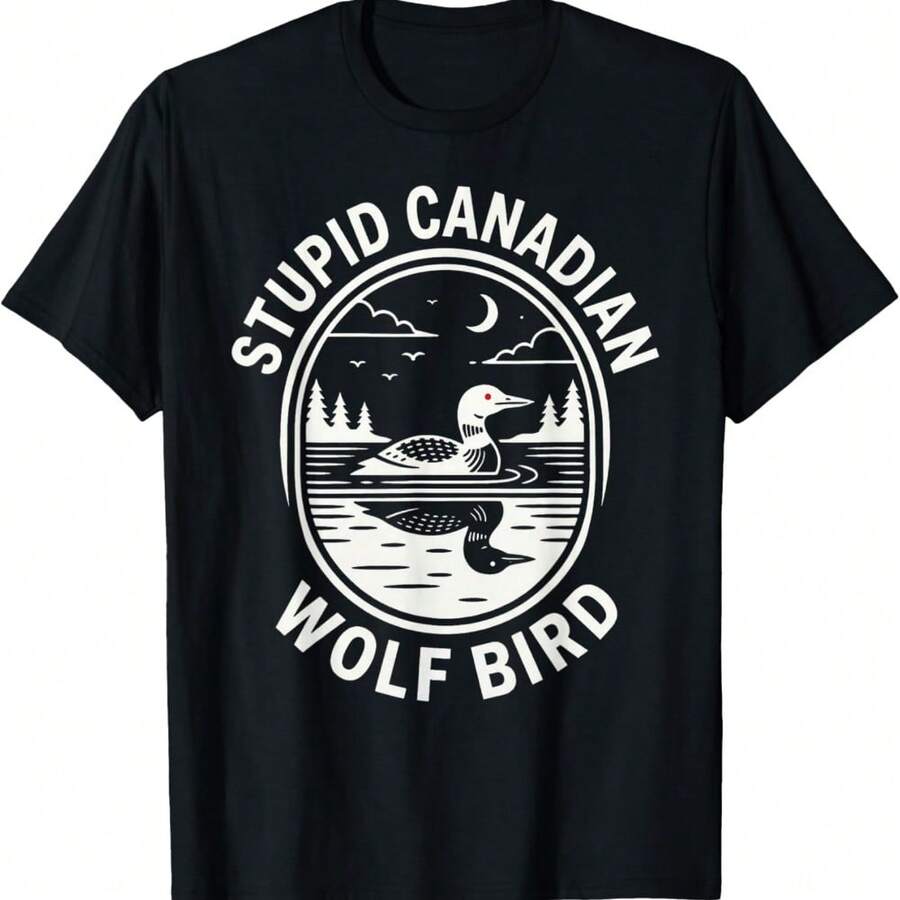 Heated Loon Hockey Meme T-Shirt - Black - View 1