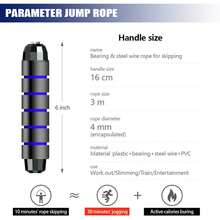 Jump Rope, Tangle-Free Rapid Speed Jumping Rope Cable With Ball Bearings For Women, Men & Kids, Adjustable Steel Jump Rope With Foam Handles For Home Gym Exercise Fitness Workout Equipment & Slim Body - Random Color - View 4