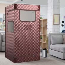 GOFLAME Single Person Steam Sauna Full Body Sauna Tent With Remote Control Foot Massager And Foldable Chair - Brown - View 8