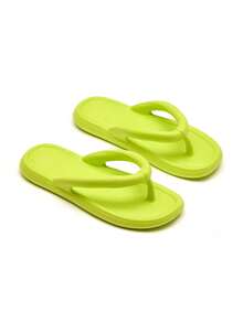 Trivaya Women's EVA Fashion Thong Slippers, Thick Soft Sole Indoor Home And Outdoor Flip Flops - Green - View 2