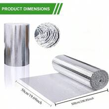 19.69 Inches X 196.85 Inches Premium Double-Layer Reflective Bubble Insulation Board - Flame Retardant, Summer Heat Insulation, Window Insulation, RV Window Insulation, Heat Reflective, Easy To Install, Durable, Weather-Resistant Insulation Solution - 19.69 Inches X 196.85 Inches - View 3
