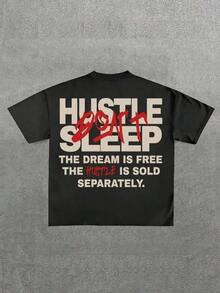 001| T-Shirts| Shipped From Mexico| High-Quality Breathable| Loose-Fitting T-Shirts| Loose Fit| Sports T-Shirts For Everyday Activities| Sports T-Shirts| Soft, Comfortable, And Breathable T-Shirts| Sports T-Shirts - 黑色 - 查看 1