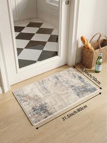 1 pieza Alfombra de sala de estar con estampado oscuro, adecuada para cocina, comedor, dormitorio, decoración de vacaciones, interior/exterior, oficina, vestíbulo, felpudo antideslizante, alfombra de baño, pasillo, área de estudio y juegos. - Multicolor - Ver 18