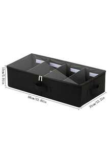 1 hộp đựng giày gấp gọn đặt dưới gầm giường có nắp và tay cầm, hộp sắp xếp đồ dùng dưới gầm giường. - Xem 3