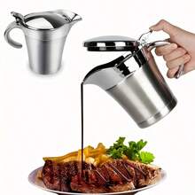 304 Stainless Steel Milk Pot/Coffee Pot With Hinged Lid - Double-Wall Insulation, Ideal For Sauces, Cream And Milk, Reusable, Perfect For Family Gatherings And Restaurant Use, Multi-Purpose, Wide-Mouth Design For Easy Filling - Silver - View 5