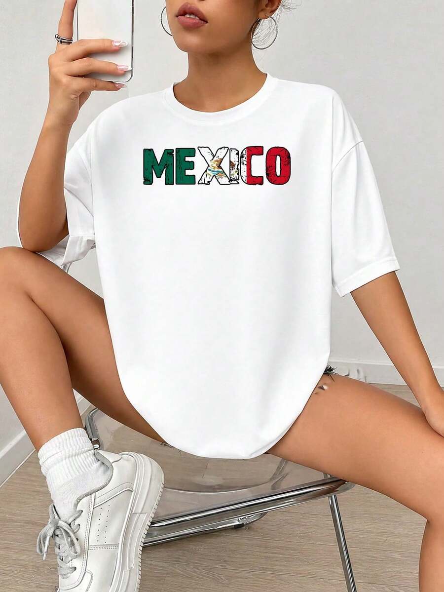 México Diseño gráfico de impresión Fl-ag con texto angustiado y emblema de águila, colores verdes, blancos y rojos, estilo de arte vintage para decoración de paredes o pantalla Fl-ag.jpgRegalos personalizados: Camisetas para mujer con estilos que van desde lo moderno, hippie, casual y minimalista. Ropa masculina personalizada única, armarios cápsula y prendas básicas/urbanas para hombre. Regalos ideales para novios, familiares y amigos, adecuados para cumpleaños, vacaciones, colegio/competiciones, deportes/escalada y más, así como para la moda de otoño y eventos urbanos. Blanco verano.