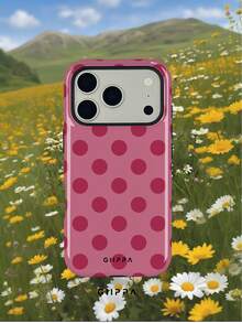 GIIPPA 1件裝清新玫瑰紅波點滿版印花設計手機殼，適用於Phone 17 Pro Max，相容Phone 16 Pro Max、15 Pro Max、14 Pro Max，韓系高端時尚趣味手機殼，相容11/12/13/14/15/16 Pro Max Plus，優雅設計男女皆宜，適合送給女友的復活節、婚禮季與生日完美禮物 - 多色1 - 查看 6