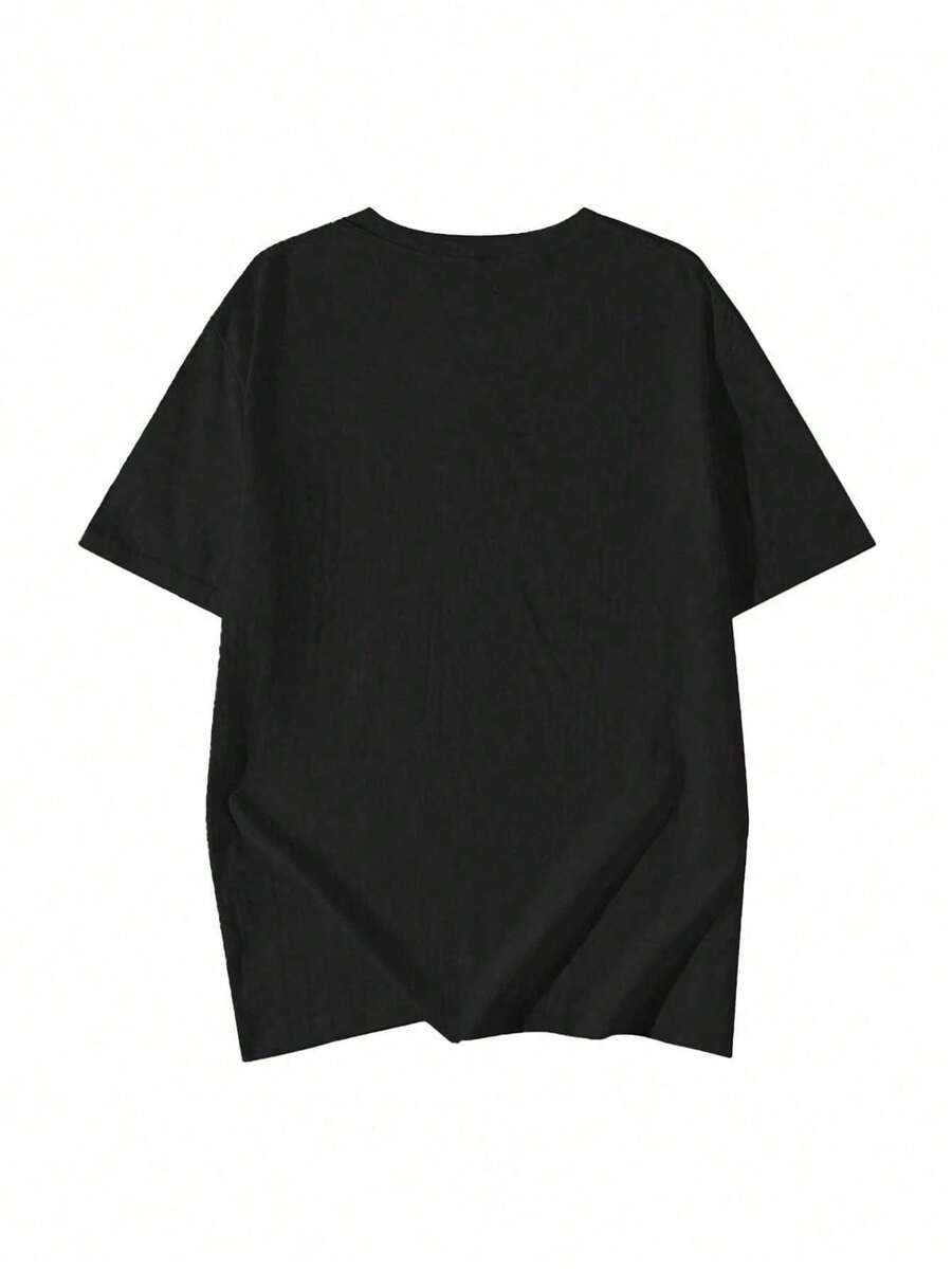 Fashionable Women's T-Shirt On , Best Seller, Short Sleeve, Loose Fit, With "Cartoon Girl Lifting Bar" Print, Popular Logo, Comfortable Material, Perfect Gift For Girlfriend, Wife, Friends, Everyday Wear T-Shirt, Sizes S-XL. - 查看 1