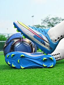 Giày bóng đá/bóng bầu dục Assassin Unisex 17 kiểu, đế đinh FG, thoáng khí, nhẹ, chống trơn trượt, phù hợp với sân cỏ nhân tạo, giày bóng đá 5 người cho các trận đấu và tập luyện chuyên nghiệp. - Màu xanh lam - Xem 9