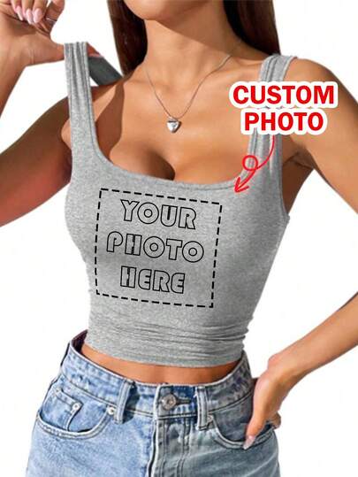 Áo tank top nữ nhún bèo. Áo croptop nữ tùy chỉnh – Thêm thiết kế/hình ảnh của bạn (Logo/Họa tiết/Ảnh thú cưng/Ảnh gia đình, v.v.). Một món quà độc đáo, cá nhân hóa. Với phần nhún bèo co giãn ở cả hai bên, chiếc áo này là món quà hoàn hảo dành cho bạn gái, trang phục lý tưởng cho các buổi hẹn hò của cặp đôi, và phù hợp cho các dịp kỷ niệm, sinh nhật, ngày lễ và các dịp đặc biệt khác. Áo tank top tùy chỉnh | Áo nữ mùa xuân & hè cá nhân hóa | In ấn tùy chỉnh | Trang phục nữ.