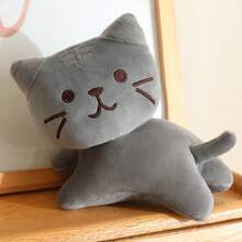 可爱极简猫咪毛绒玩具，柔软填充小猫玩偶，黑色、白色、橙色和灰色可爱毛绒玩具，送给爱猫人士的礼物 - 彩色 - 查看 15
