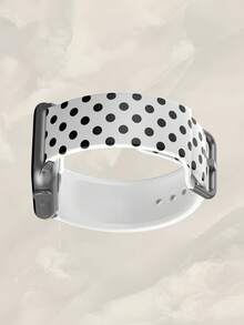1条简约可爱黑白波点硅胶表带，兼容 38mm 40mm 41mm 42mm 44mm 45mm 49mm（S10/S11 42mm，S10/S11 46mm），时尚柔软硅胶运动表带，适用于 Series Ultra 2 S11 S10 SE 9 8 7 SE 6 5 4 3 2 1，适合日常佩戴和度假装扮。 - 彩色 - 查看 5