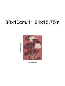 1pc Burgundy Poppy Art Print, Lotus Ukiyo-E Botanical Poster, Blue Floral Wall Art, Festival Gift,Suitable For Bedroom,Living Room,Kitchen,Wall Arts,Wall Decor,Home Decor,Room Decor, Canvas Wall Art, Posters, Wall Art With Frame, Optional Frame ﻿ ﻿ - 1PCS - View 23