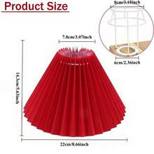 Mini Pleated Lamp Shade, Suitable For E26/E27 Bulbs, Small Ruffled Lamp Shade For Table Lamps, Bedside Lamps, Night Lights (Red/Yellow/Blue) - Umbrella - View 4