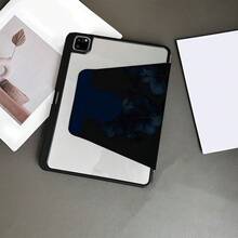 Flower A Black & Blue Floral Print With Pen Holder Compatible With Ipad 11(A16 2025), Auto Sleep/Wake Function/Compatible With Xiaomi5/5PRO/6/6PRO/7/7PRO, Compatible With Huawei Matepad, Compatible With Honor Pad - Multicolor - View 8