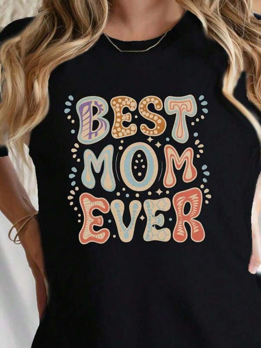 Camiseta Retro Pura para Mujer - Cuello Redondo Cómodo, Suave y Transpirable, Ropa Casual Lavable a Máquina, Versátil para Todo el Año