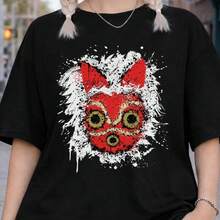 Anime Shirt Vintage Princess Mononoke Shirt, Sweatshirt, Hoodie, Studio  Characters, Youth Toddler Kid Tee, Gift for Anime Lovers, Y2K Japanese Seasonal Apparel Breathable Material,Festive-Unisex - Svart - Visa 1