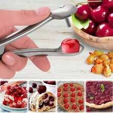 1 cái dụng cụ tách hạt anh đào bằng thép không gỉ & dao cắt trái cây đã tách hạt, phù hợp cho bếp gia đình, dụng cụ tách hạt ớt thủ công đa năng - Nhiều màu - Xem 10