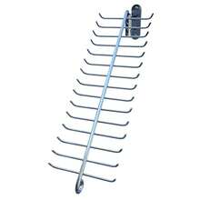 WEEBAK, 30 ganchos de gran tamaño, corbatas, cinturones y bufandas, organizador de accesorios de clóset para hombre o mujer, montado en la pared con tornillos cromados proporcionados, metal duradero, cromo - Plateado - Ver 2