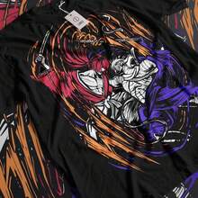 Camiseta Cyberpunk Samurai estilo guerrero japonés, ultra algodón T1EE 220G, manga corta, para hombre y mujer. Tejido grueso, resistente a las arrugas y que no se deforma fácilmente. Estilo sencillo y versátil, ligero y transpirable, perfecto para ir al trabajo, viajar, acampar, ir de compras y para el tiempo libre diario. - Negro - Ver 1