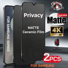 Yezodawee 2片裝 柔性隱私防窺陶瓷螢幕保護貼，適用於 Galaxy A52/A52s 5G, A53 5G, A31, A32 4G, A33, A14, A04, A04S, A12, A23, A13 4G, A05, A05S, A06, A07, S23 FE, A34, A15, A24, A25, M15, A35, A55, A16, A17, A26, M16, A36, A56, S24 FE, S25 FE，全曲面設計 - 黑色 - 查看 18