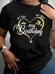Women's Casual Summer T-Shirt - 1 Piece 100% Thick Cotton - Comfortable Round Neck, Soft And Pretty T-Shirt, Stylish And Fashionable T-Shirt. - 黑色 - 查看 4