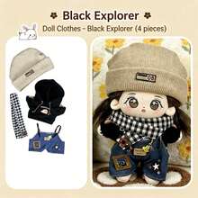 1 pieza [solo ropa] Vestido de muñeca de algodón de 20 cm, falda de vestir diario de muñeca de peluche de 20 cm, ropa de personaje de anime unisex, muñeca de peluche suave, regalo asequible y lindo para niñas - Multicolor - Ver 17