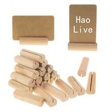 10/20 chiếc giá đỡ thiệp cưới bằng gỗ, đồ trang trí thủ công, vật trưng bày, bảng hiệu acrylic cho bàn tiệc cưới, tiệc sinh nhật và trang trí nhà cửa. - Xem 1