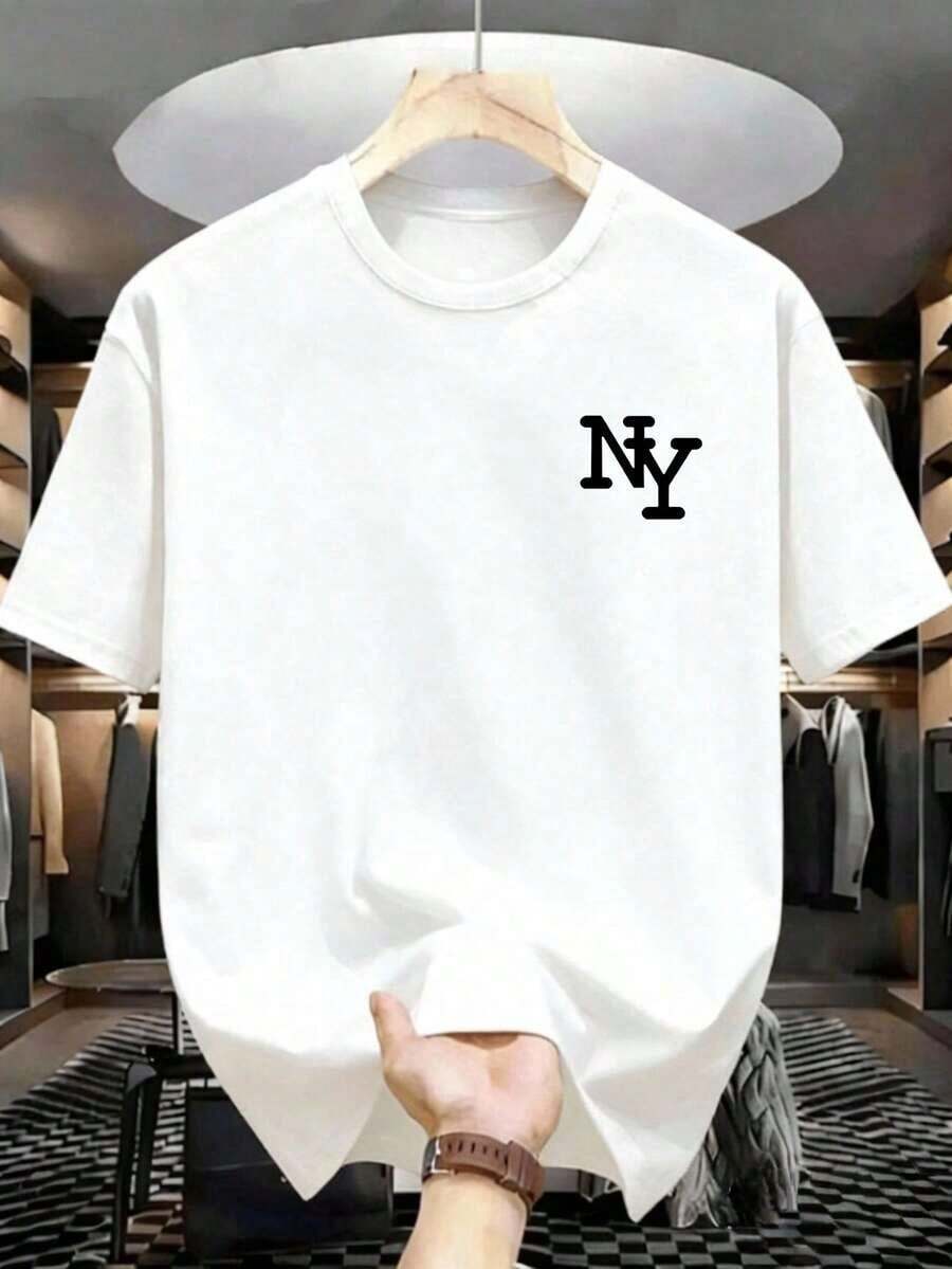 Summer Men's Crew Neck T-Shirts Gym Leisure Vacation High Quality Men's Shirts Fashion Prints Y2K Men's Clothing Festival Sweatshirt Men's Sets Men's Gifts Local Mexico - 白色 - 查看 1