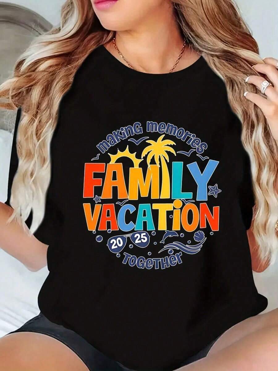 Camiseta de crucero familiar, Camisetas de crucero familiar, Camisetas de vacaciones a juego para la familia, Conjuntos familiares a juego - Negro - Ver 1