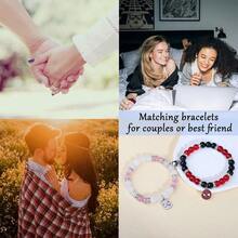 Spider Friendship Bracelets Matching Bracelets For Couples Best Friends Bff, Matching Spider Kitty Bracelet Halloween Christmas Birthday Jewelry Gifts For Women Teen Girls Bestie Gf Bf - 蜘蛛 + 蜘蛛 - 查看 2