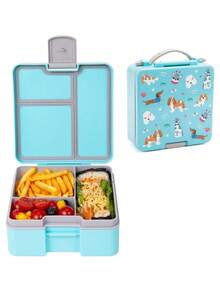 1 pieza Caja bento cuadrada de plástico con múltiples compartimentos, caja de almuerzo portátil, apta para microondas, reutilizable y fácil de limpiar, adecuada para frutas, verduras, preparación de comidas, viajes, campamentos, picnics, oficina, escuela - Multicolor - Ver 17