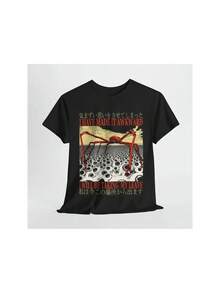 T - Shirt With Japanese - Text "I Have Made It Awkward" And Surreal Spider Graphic - Black - View 1