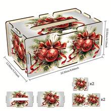 La nueva caja de pañuelos de madera de caja de toallas de papel para uso en la sala de estar y el comedor del hogar, un elemento decorativo multifuncional. - Estilo 5 (sin herramienta para colocar diamantes de imitación) - Ver 15