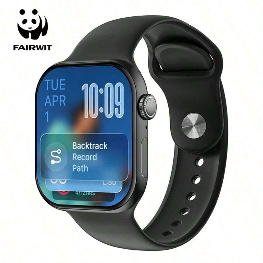 Microwear Reloj inteligente MINI 11, pantalla AMOLED a color de 1,85", batería incorporada de 230mAh, múltiples esferas de reloj, resistente al agua IP68, compatible con múltiples idiomas, compatible con Android/iOS, llamadas telefónicas, notificaciones de mensajes, seguimiento del sueño, podómetro, modos deportivos, regalo ideal para hombres, mujeres, amigos o cumpleaños - Negro - Ver 1