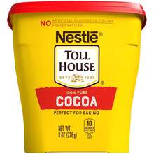 Nestle' Nestle Toll House 100% Pure Cocoa Perfect For Baking, No Preservatives, Artificial Flavors Or Colors, Baking Cocoa (8oz) - 8 Ounce (Pack Of 1) - View 1