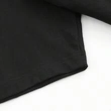 Short-Sleeved Crew Neck T-Shirt Featuring A Skeleton In An Archery Stance, Perfect For Casual Wear In Spring And Summer, Designed For WomenBasicTee CasualTop SummerEssential LooseTshirt DailyOutfit MinimalistStyle BreathableTee - Black - View 4