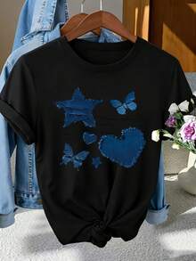 Women T-Shirts - Black - View 6