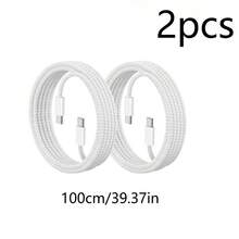 3条60W USB C 转 C 数据线，兼容 17 16 15 充电线，Type-C 转 C 快速充电线，适用于 17 16 15/Pro/Pro Max/Plus/Pro Air/Air/Mini 以及 Galaxy 平板电脑/笔记本电脑等。 - 白色 - 查看 10