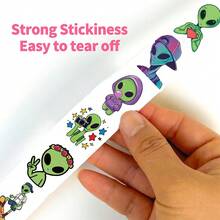 500PCS/Roll Fun Bizarre Cartoon Alien Roll Stickers Creative Rewards Gift Decoration Scrapbook Envelope Invitation Sticker - 1 Set - View 7