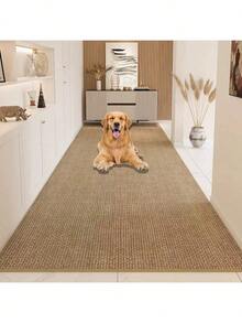 1pc Rectangular Floor Mat, Hallway Runner Carpet, Carpet, Runner Rug, Area Small Rug, Mat, Home Decor, Area Rug, Living Room Area Rug, Living Room Home Decor, Room Decor, Washable Carpet - Brown - View 3