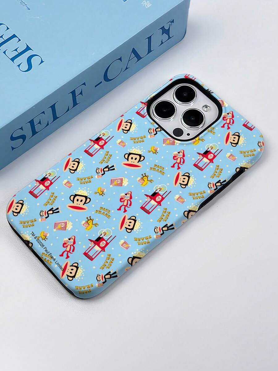 Official Licensed Paul Frank Phelin 2-In-1 Phone Case, Full Body Shock-Proof Protection With Camera Cover, Cartoon Monkey & Giraffe Pattern, New Design Suitable For IPhone 13/14/15/16 Pro Max - Multicolor - View 1